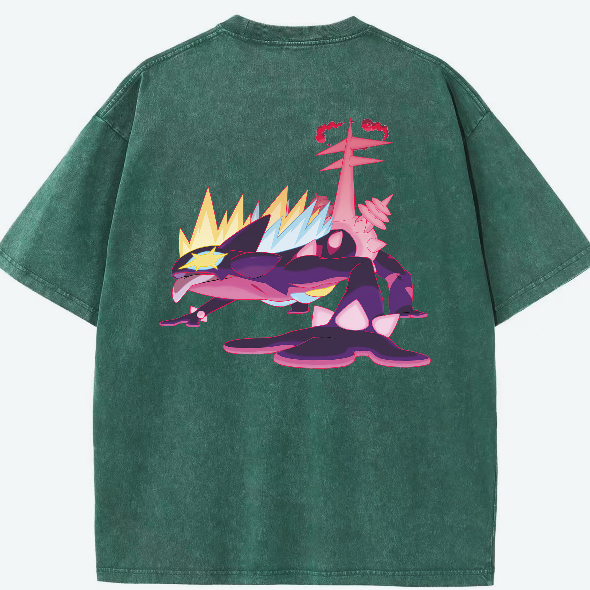 （画像用） ポケットモンスター Pokémon 綿100% ヴィンテージ風 半袖Tシャツ（背面プリント）